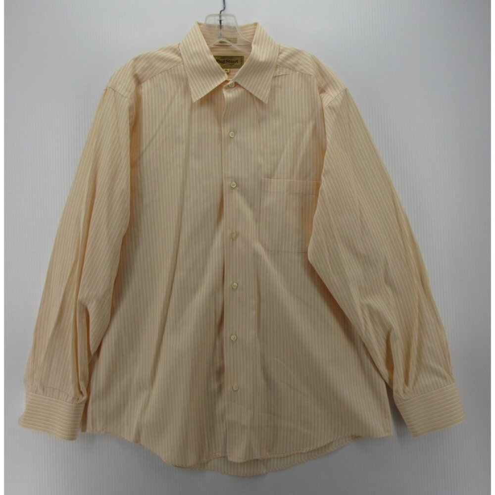 VINTAGE Paul Stuart Shirt XL Cooper Button Up Striped Pocket Italy